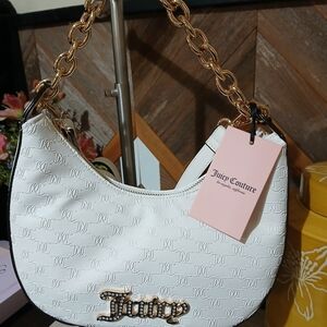 Juicy Couture White Chain-Handle Shoulder Bag